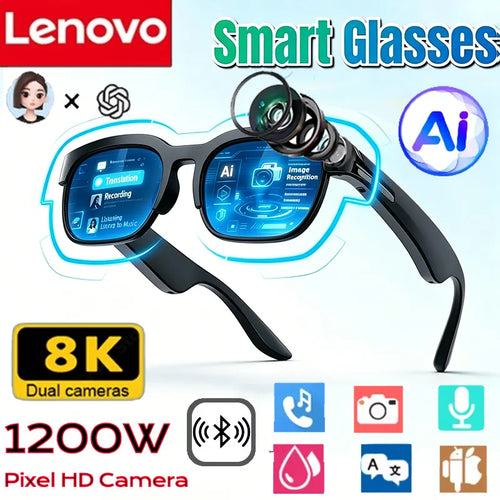 Lenovo AI Smart Glasses XG89 | Traducción Inteligente, Música y Llamadas Bluetooth